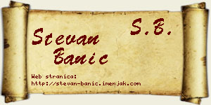 Stevan Banić vizit kartica